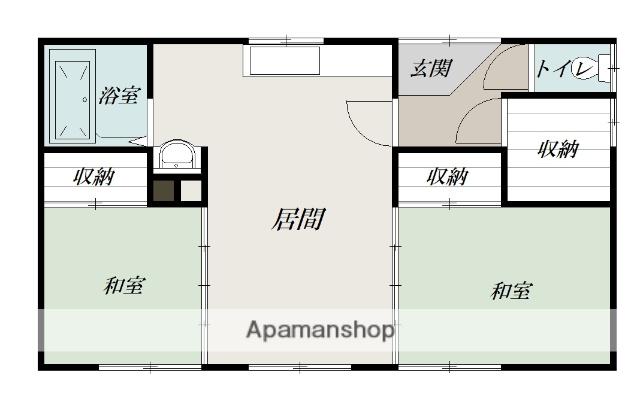 石北本線 旭川四条駅 徒歩47分 1階建 築55年(2SLDK)の間取り写真