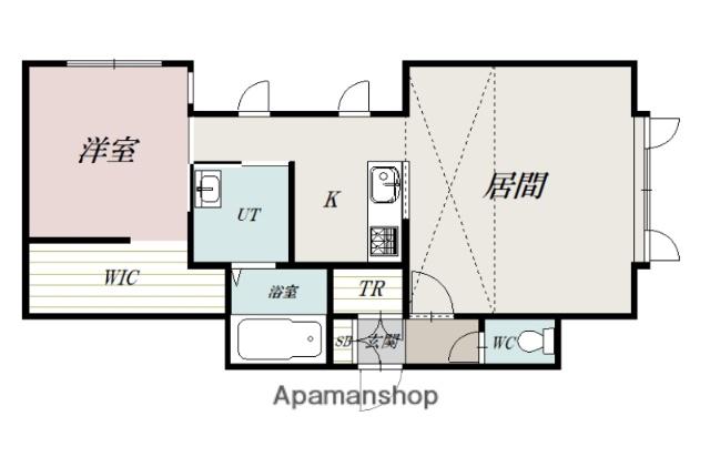 CANNELE A棟(1LDK/2階)の間取り写真