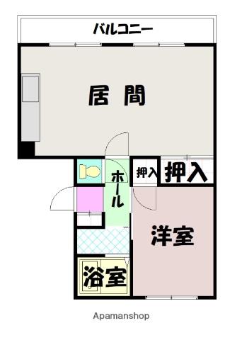 マスオカハイツ(1LDK/2階)の間取り写真