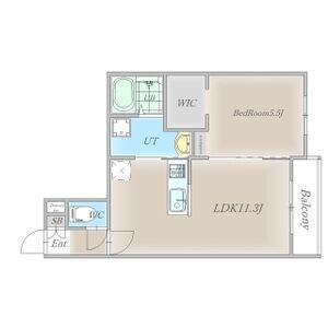 HARUSAKU豊岡(1LDK/2階)の間取り写真