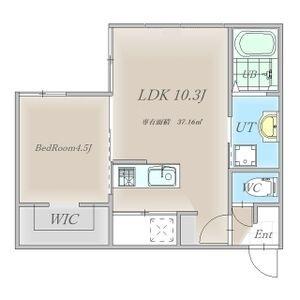 HARUSAKU大町(1LDK/2階)の間取り写真