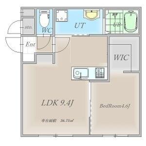 HARUSAKU大町(1LDK/3階)の間取り写真