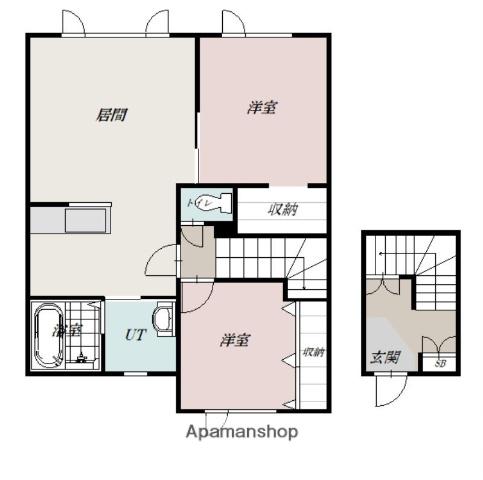 XENIAL(2LDK/2階)の間取り写真