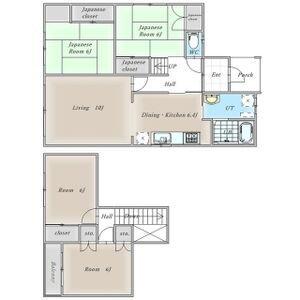 石北本線 東旭川駅 徒歩23分 2階建 築44年(4LDK)の間取り写真