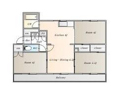 ヴィラナリー旭川Ⅱ503号棟(3LDK/4階)の間取り写真