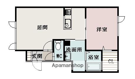 GRAND GRACE4-1(1LDK/1階)の間取り写真
