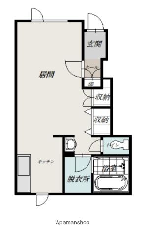 PLEASANTⅣ(1K/1階)の間取り写真