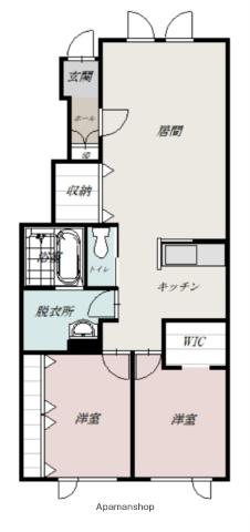 PLEASANTⅤ(2LDK/1階)の間取り写真