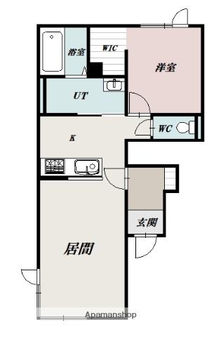 MONOQLOⅠ(1LDK/1階)の間取り写真