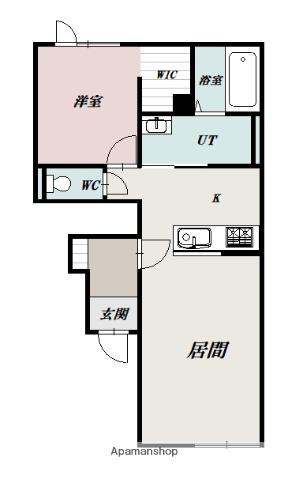 MONOQLOⅠ(1LDK/1階)の間取り写真