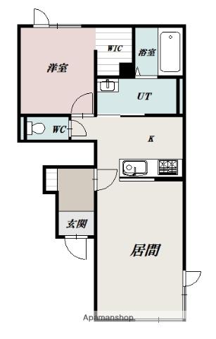 MONOQLOⅠ(1LDK/1階)の間取り写真