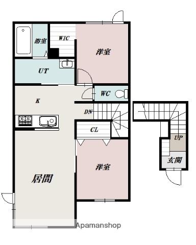 MONOQLOⅠ(2LDK/2階)の間取り写真