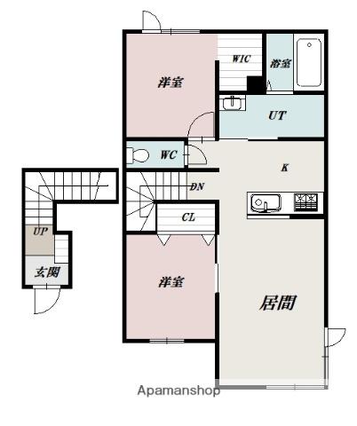 MONOQLOⅠ(2LDK/2階)の間取り写真