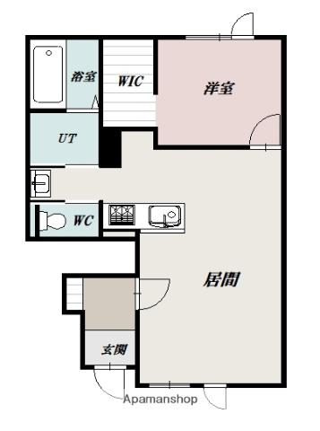 MONOQLOⅡ(1LDK/1階)の間取り写真