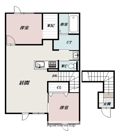 MONOQLOⅡ(2LDK/2階)の間取り写真