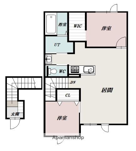 MONOQLOⅡ(2LDK/2階)の間取り写真