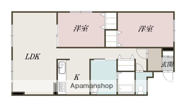 グランデ9(2LDK/2階)の間取り写真