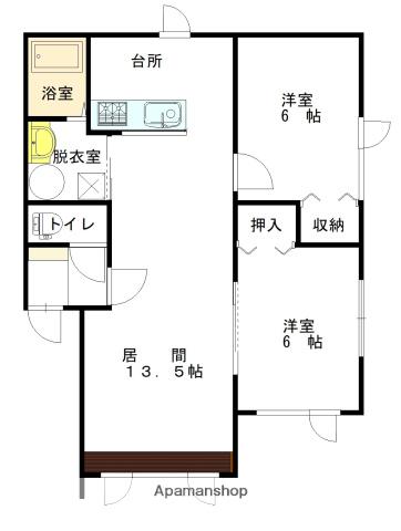 フォーシーズンズ(2LDK/2階)の間取り写真