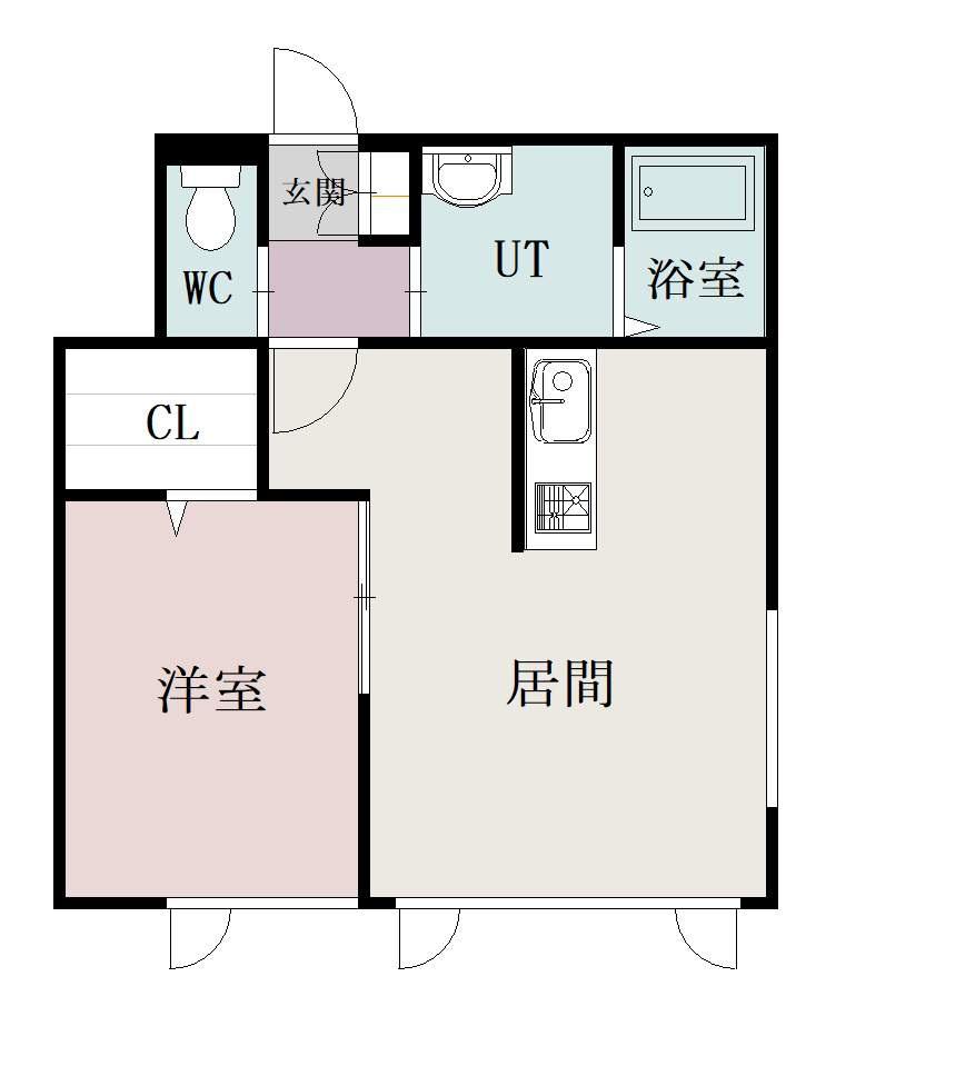 OLIVEⅤ(1LDK/2階)の間取り写真