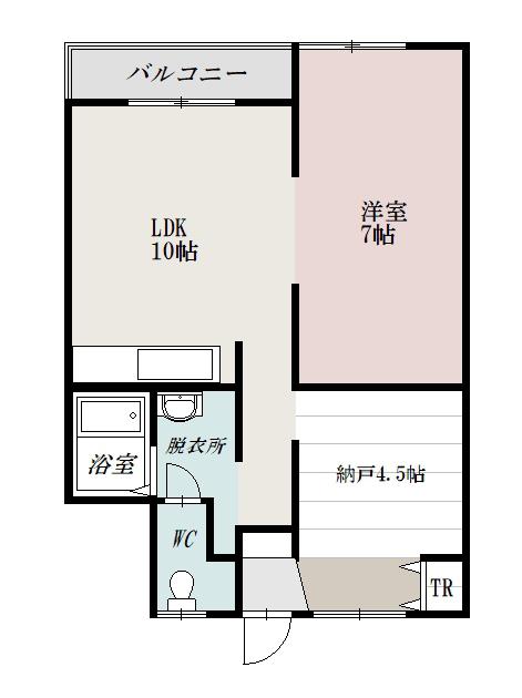 壱番館A(1LDK/1階)の間取り写真