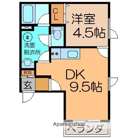 ファンタジアⅢ(1LDK/3階)の間取り写真