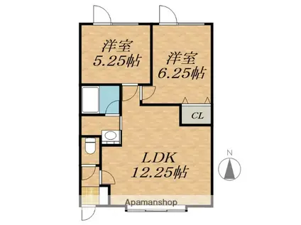 IKハウス(2LDK/1階)の間取り写真