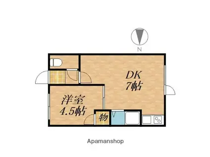 伊藤マンションⅡ(1DK/1階)の間取り写真