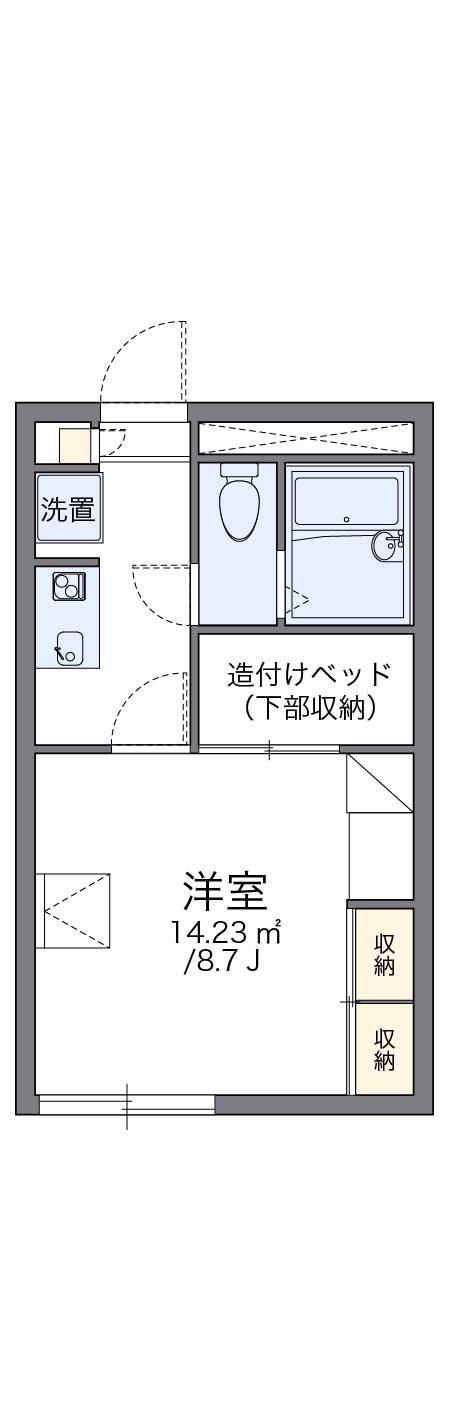 レオパレスエムス(1K/1階)の間取り写真