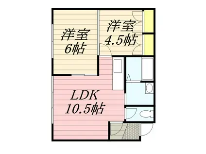 フォーライフ ファースト(2LDK/2階)の間取り写真