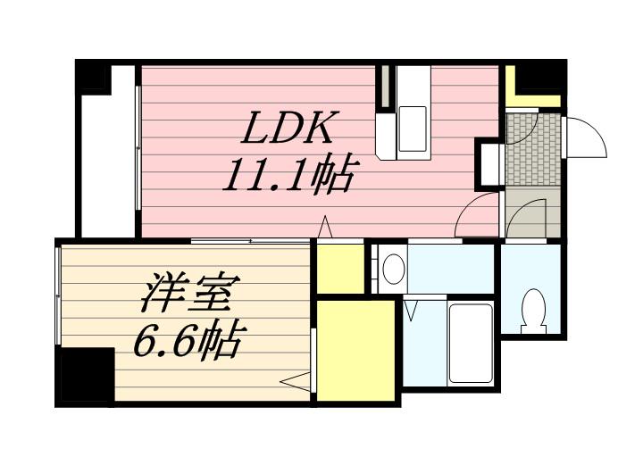 IZOU(1LDK/5階)の間取り写真