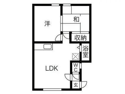 第七寿荘(2LDK/2階)の間取り写真