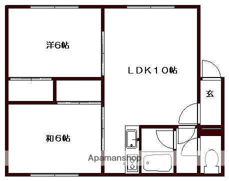 フォレストハイツ2(2LDK/1階)の間取り写真