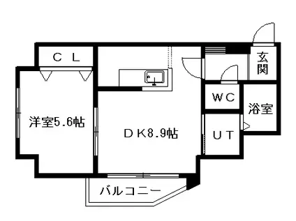 オリエントステージ表参道(1LDK/7階)の間取り写真