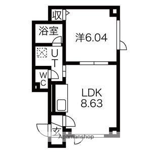 MSリバティー(1DK/2階)の間取り写真