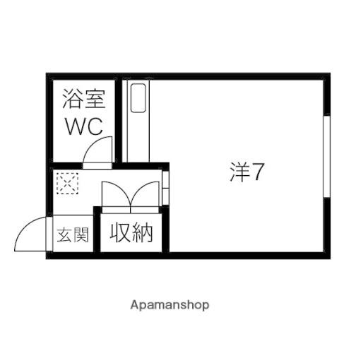 ジュリアス文京台A(ワンルーム/3階)の間取り写真