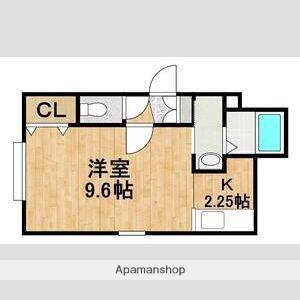 アクアエンブレーマ(1K/2階)の間取り写真