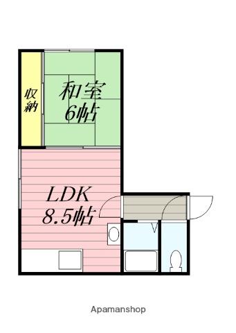カサデューク文京台(1LDK/1階)の間取り写真