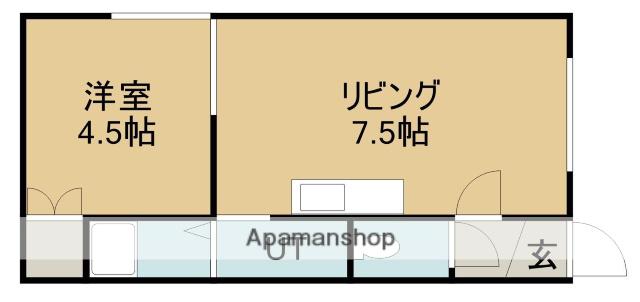 ラフレシア(1DK/2階)の間取り写真