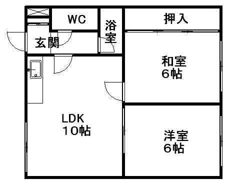 パークハイツ栄(2LDK/3階)の間取り写真