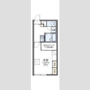 レオパレス豊里(1K/2階)の間取り写真