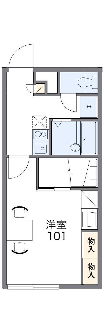 レオパレス新さっぽろⅡ(1K/1階)の間取り写真