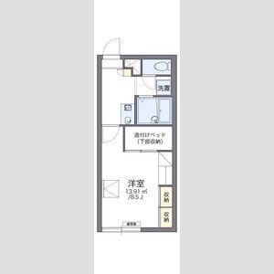 レオパレスアルヘナ(1K/1階)の間取り写真