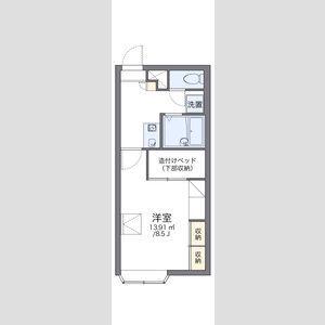 レオパレスフォンターナB(1K/2階)の間取り写真