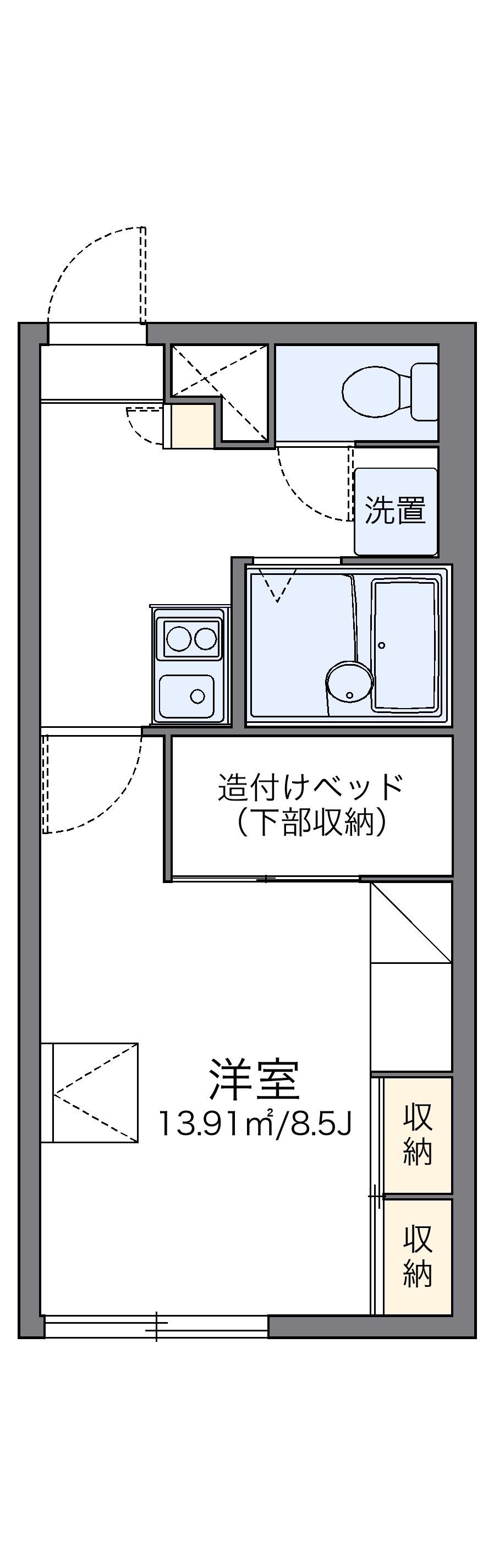 レオパレスグランシャリオK(1K/2階)の間取り写真