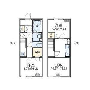 レオネクストラファミーユ(2LDK/1階)の間取り写真