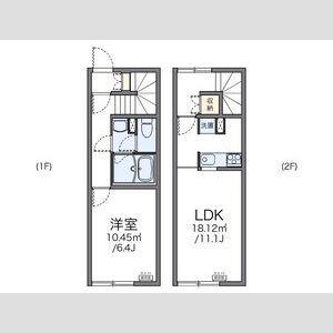 レオネクスト保水A(1LDK/1階)の間取り写真