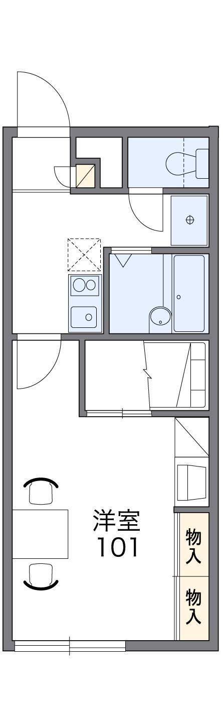 レオパレスドエル(1K/1階)の間取り写真