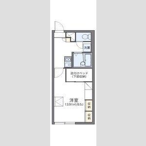 レオパレス北海道23(1K/2階)の間取り写真