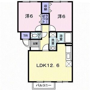 サンパーク東郊壱番館(2LDK/2階)の間取り写真