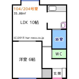 ユイットメゾン(1LDK/1階)の間取り写真